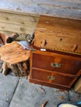 A 2 drawer bedside chest and sundry
