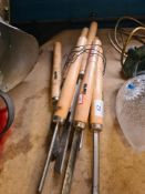 A small quantity of Clarke wood turning chisels