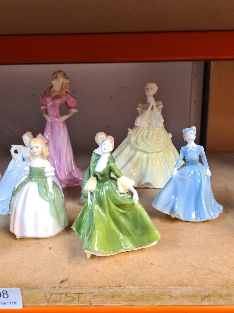 Ten various Coalport and Royal Doulton figures of ladies - Image 9 of 10
