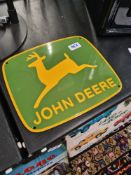 John Deere vitreous sign