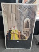 An original artwork for British Rail Southern poster the subject is Queen Elizabeth I, visit to Cant