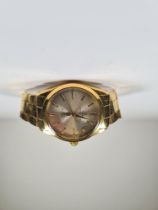 Vintage gold plated, gents 'Tudor' Oyster Prince wristwatch, champagne dial and baton markers, Rolex