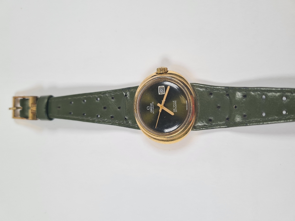 Omega; A ladies 1970s gold plated 'Omega De Ville' Dynamic Automatic with Olive dial, golden hands a - Image 24 of 30
