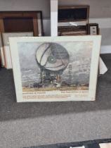 An original GPO Post Office in Space poster "Keeping in touch" loose on board, after Ken Howard, 91.