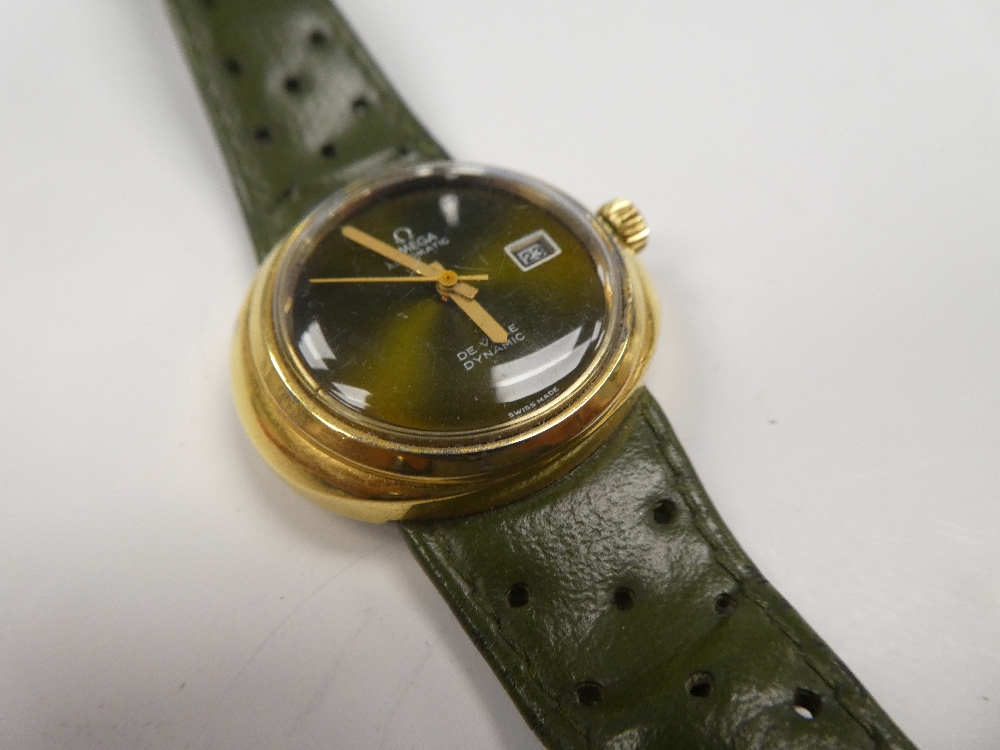 Omega; A ladies 1970s gold plated 'Omega De Ville' Dynamic Automatic with Olive dial, golden hands a - Image 29 of 30