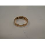 9ct rose gold wedding band, size N, marked 375, Birmingham by Michael Emanuel, approx 1g