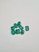 Selection of mixed Zambian Emeralds, (8), approx 10.48 carat approx