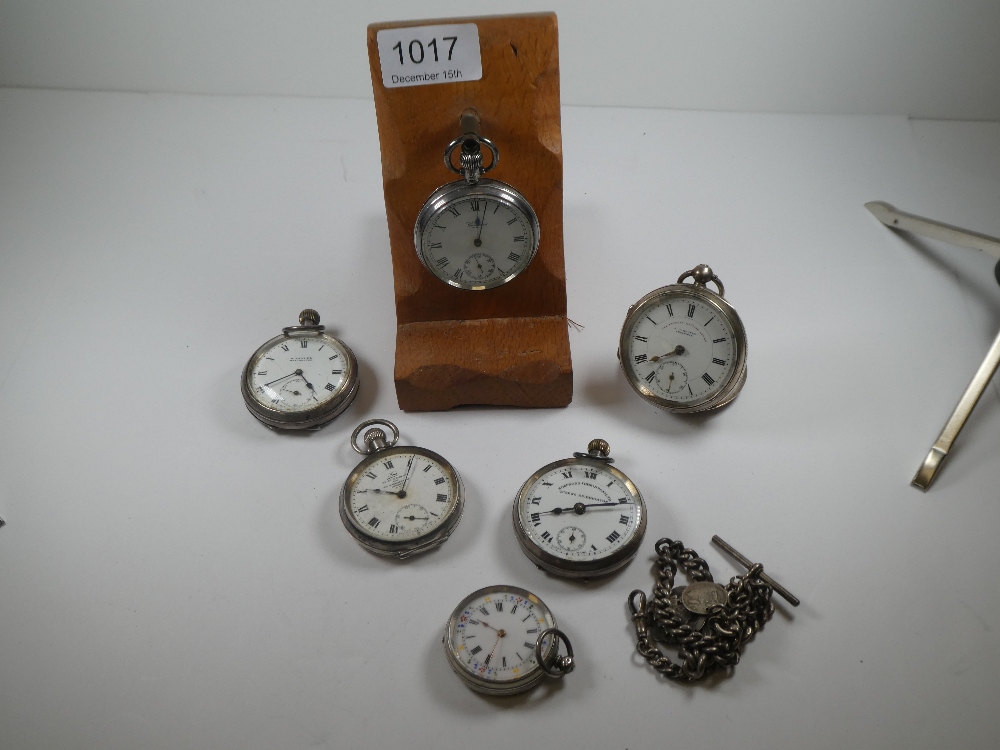A quantity of silver pocket watches comprising of different makers and designs. To include a Chester - Image 6 of 15