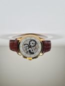 Citizen; a Gent's Citizen Eco drive Perpetual calendar WR100 wristwatch with multi functional white