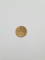 22ct yellow gold half Sovereign, dated 1908, Edward VII and George & The Dragon