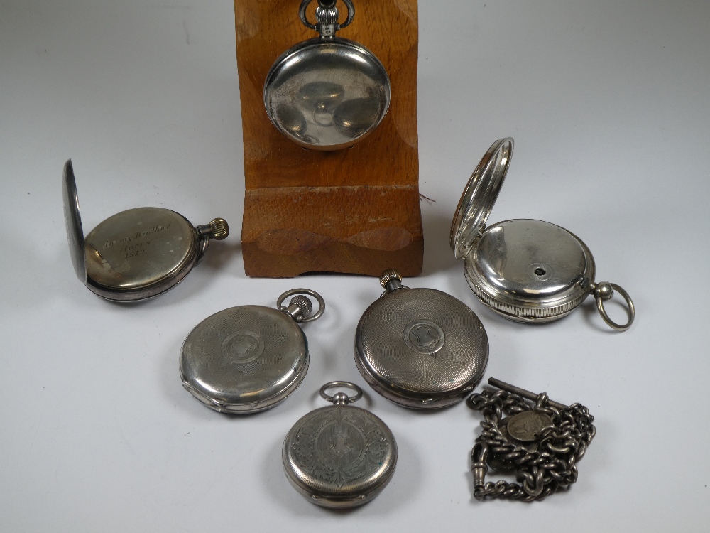 A quantity of silver pocket watches comprising of different makers and designs. To include a Chester - Image 10 of 15