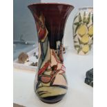 A modern Moorcroft vase decorated flowers, 20.5cm