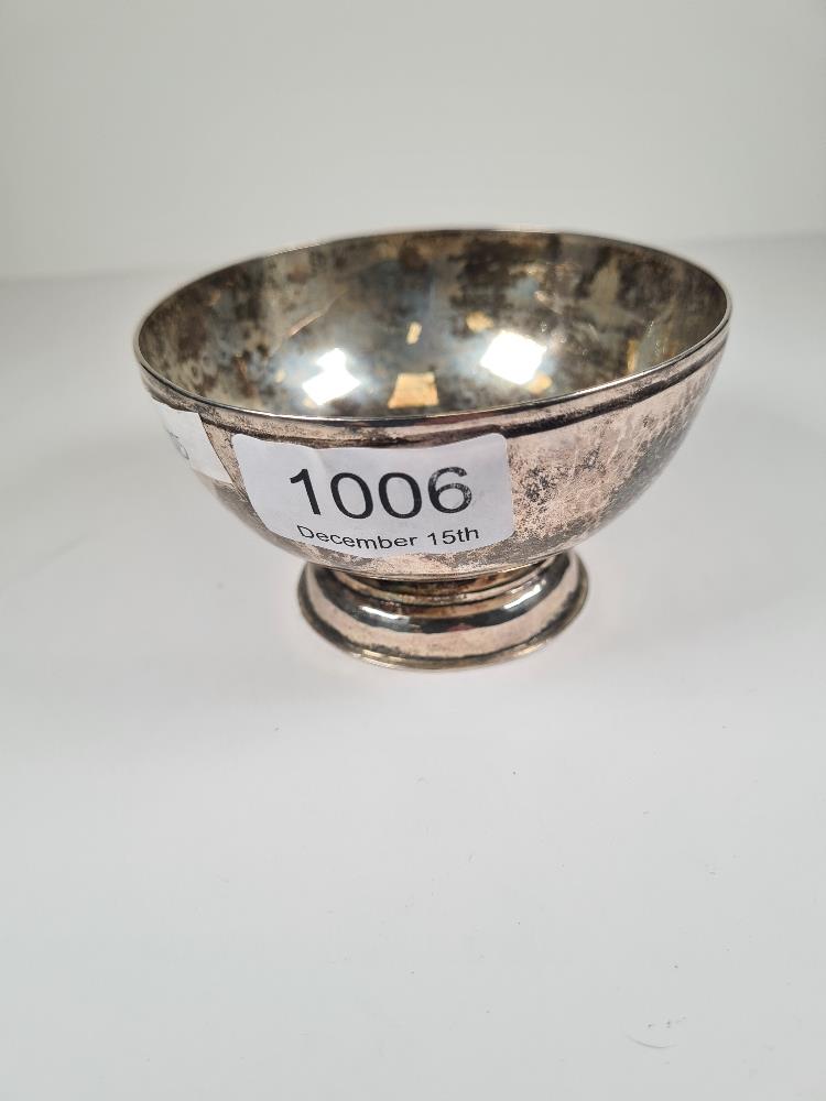 George Gilliam; a silver Britannia hammered design bon bon dish on a raised domed foot. Hallmarked w - Image 7 of 12