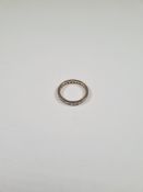 18ct gold full eternity ring inset with diamond, approx 1 carat total, marked 750, maker SG, size L,