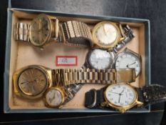 Small quantity of vintage watches including Seiko, Hamilton Allaine, etc