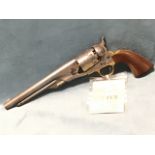 An Italian made replica Uberti six-shot colt revolver based on the 1860 .44 cal army model, with