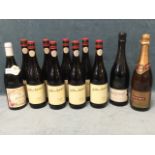 Eight bottles of William Robertson 2014 South African pinot noir; and three other bottles of