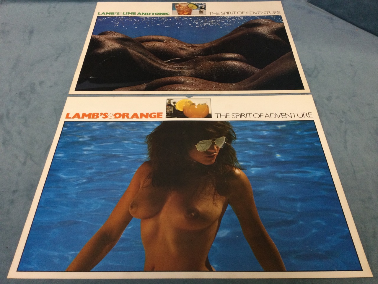 Two 70s classic vintage lithographic advertising prints from Lamb’s Spirit of Adventure series, - Image 2 of 3