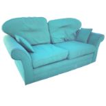 A contemporary upholstered country house sofa with sprung seat and padded back, the seat with