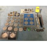 Miscellaneous items including a collection of coins including crowns and a 1993 five pound piece,