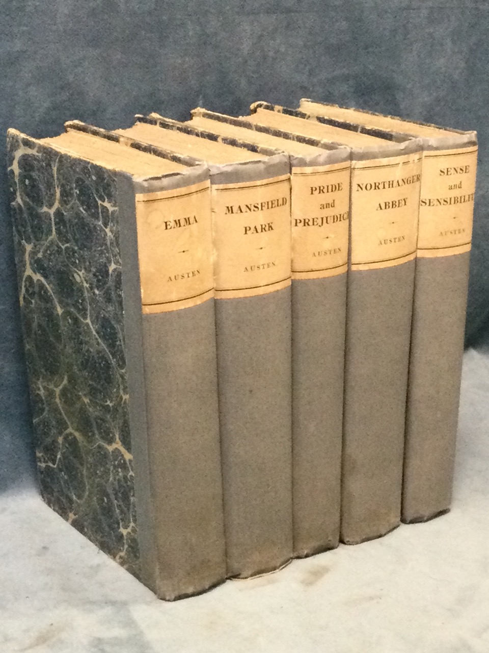 The Novels of Jane Austen in five volumes, published in 1923 with illustrations throughout,