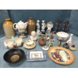 Miscellaneous ceramics & glass including a Crown Ducal war against Hitlerism 1939 teapot & cover,