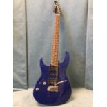 A Gruiser by Crafter left-handed electric guitar with five pic-ups, hardwood neck, enamelled body,