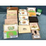 Eighteen miscellaneous cigar boxes - hardwood & card, some with cigar tubes, Cuba, Brazil,