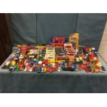 A large collection of model cars - some boxed & cased, Corgi, Matchbox, Lledo, Dinky, etc. (216)