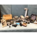 Miscellaneous cameras and projectors including Praktica, Kodak, a Stip Master projector, two