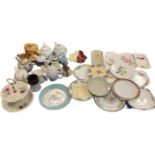 Miscellaneous ceramics including a collection of teapots, jugs and sandwich plates - Aynsley,