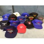 Fourteen American branded peaked adjustable caps, with embroidered badges - presidents, San