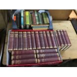The works of Dickens - a run of 21 volumes; and another box of general books - birds, classics,