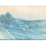 Victor Noble Rainbird, watercolour, landscape with cottages, titled North Tyne near Tarset, signed &