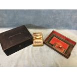 A nineteenth century leather writing box by Leuchars & Son of Piccadilly, having fitted interior