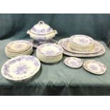 A nineteenth part dinner service by Dixon Phillips & Co, decorated in the Bonpareil pattern with