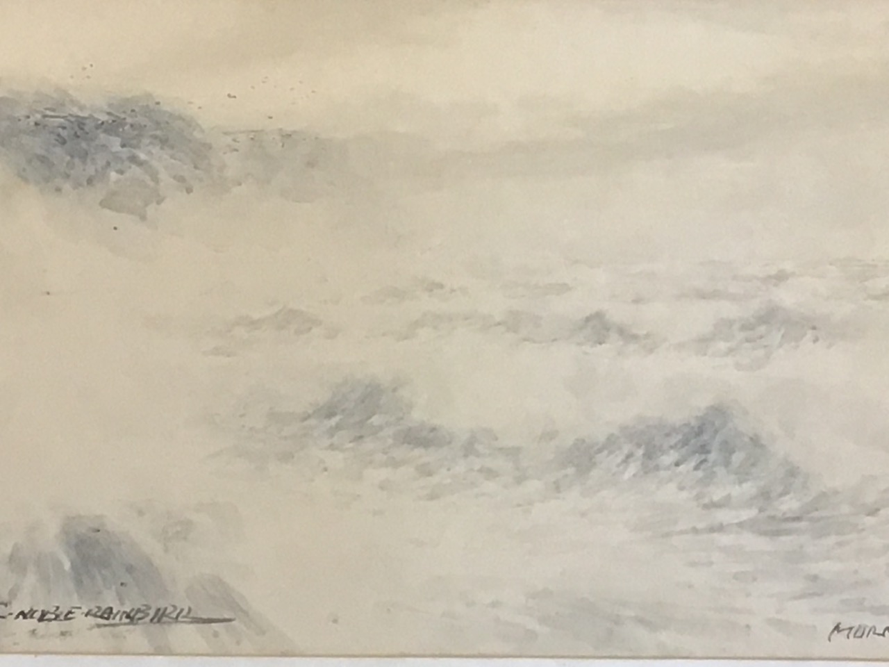 Victor Noble Rainbird, watercolour, seascape, titled Morning North East Coast, signed, mounted &