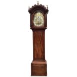 A nineteenth century mahogany longcase clock, the brass dial by James Rule of Portsmouth, with