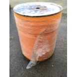 An unused drum of rope, the reel with 3100 metres of 5mm polyethylene cable. (15.25in x 19in)