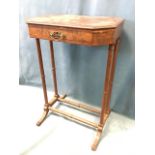 A nineteenth century mahogany side table, the crossbanded top inlaid with boxwood & ebony