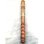 A George VI rosewood special constables truncheon with ribbed handle, decorated with amorials
