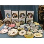 Sixteen boxed collectors plates; and miscellaneous other ceramics including Carlton Ware, Denby, a