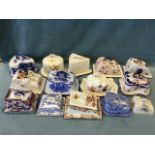 A collection of C19th & C20th cheese dishes - Bonn, Ironstone, Carlton Ware, Copeland, Meissen