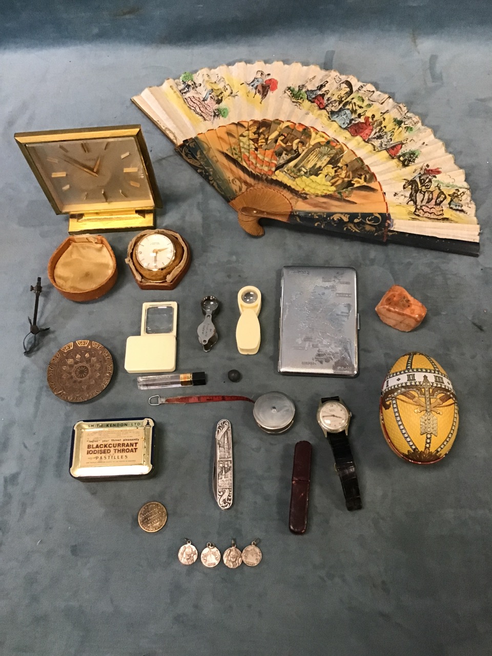 Miscellaneous items including a Swiss 1950s Buren Grand Prix automatic watch, two Swiss Looping