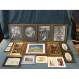 Miscellaneous pictures; including oleographic and lithographic prints, local views, floral,