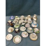 A quantity of miscellaneous coffee cups and saucers - Royal Worcester, Coalport, Mintons,