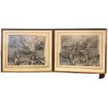 A pair of seventeenth century French classical engravings after ceiling paintings in the Palace of