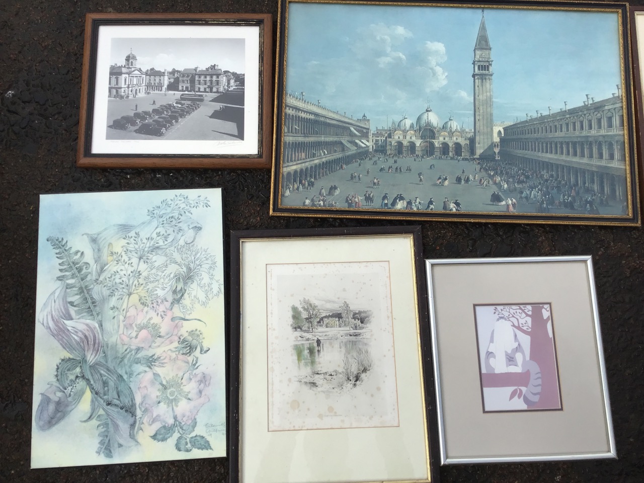 Miscellaneous pictures including lithographic prints, Venetian landscape, hunting, Berwick, etc. ( - Image 3 of 3