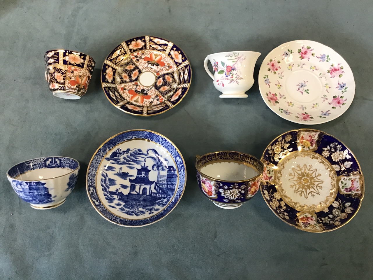 A collection of 18th and 19th century porcelain tea wares - New Hall, Spode Feldspar, Hilditch, - Image 2 of 3