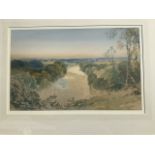 Nineteenth century pencil & watercolour, attributed to TM Richardson, extensive landscape with river